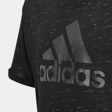 Adidas Girls Futre Icons Tee - Black Melange/Black