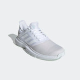 Adidas Womens Gamecourt Tennis Shoes  - Cloud White / Cloud White / Blue Tint
