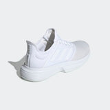 Adidas Womens Gamecourt Tennis Shoes  - Cloud White / Cloud White / Blue Tint