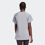 Adidas Womens Glam On Aeroready Tee - Glory Grey