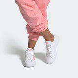 Adidas Womens  Grand Court Base  Lifestyle Shoe - Cloud White / Glow Pink / Cloud White