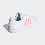 Adidas Womens  Grand Court Base  Lifestyle Shoe - Cloud White / Glow Pink / Cloud White
