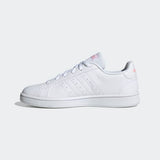Adidas Womens  Grand Court Base  Lifestyle Shoe - Cloud White / Glow Pink / Cloud White