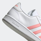 Adidas Womens  Grand Court Base  Lifestyle Shoe - Cloud White / Glow Pink / Cloud White