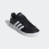 Adidas Kids Unisex Grand Court  Casual Shoe - Core Black/Cloud White