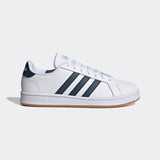 Adidas Mens Grand Court Lifestyle Shoes - Cloud White/Crew Navy/Gum