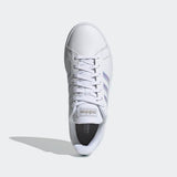 Adidas Womens Grand Court Shoes - Cloud White/Halo Blue