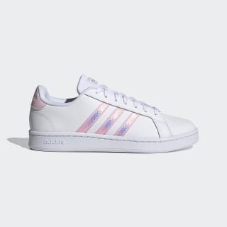 Adidas Womens Grand Court Lifestyle Shoes  - Cloud White/Clear Pink