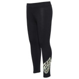 Nike Girls Zebra Electric Zebra Leggings  - Black/Vapor Green