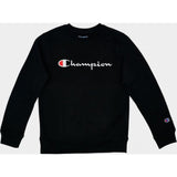 Champion  Kids Script Crew Jumper  - Black