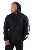 Russell Athletic Mens Sleeve Print Hoodie - Black