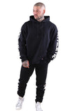 Russell Athletic Mens Sleeve Print Hoodie - Black