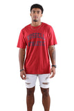 Russell Athletic Mens Arch Logo Crew  Tee  - Brick