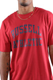 Russell Athletic Mens Arch Logo Crew  Tee  - Brick