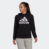 Adidas Womens Big Logo Fleece Hoodie - Black/White