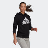 Adidas Womens Big Logo Fleece Hoodie - Black/White
