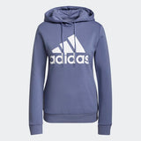 Adidas Womens Big Logo Fleece Hoodie  - Orbit Violet/White