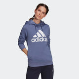 Adidas Womens Big Logo Fleece Hoodie  - Orbit Violet/White