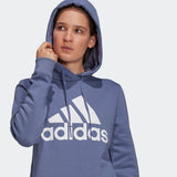 Adidas Womens Big Logo Fleece Hoodie  - Orbit Violet/White