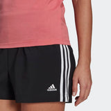 Adidas Womens Loungewear Slim 3-Stripes Tee - Hazy Rose/ White