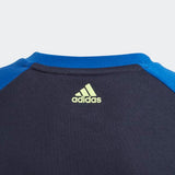 Adidas Boys Logo Crew Sweatshirt - Legend Ink/Signal Green