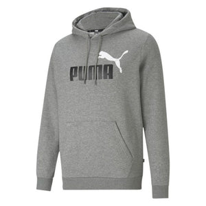 PUMA Mens ESS+ 2 COL BIG LOGO HOODIE   - Medium Grey Heather