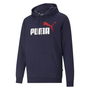 Puma Mens Ess+ 2 Col Big Logo Hoodie - Peacoat