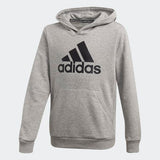 Adidas Boys Must Haves Badge Of Sport  Hoodie  - Medium Grey Heather/Black