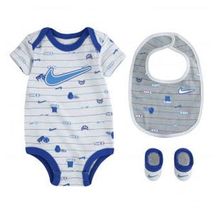 Nike New Bron  Hat/Bodysuit/Bootie Sets - White