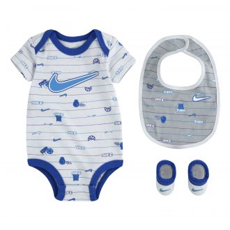 Nike New Bron  Hat/Bodysuit/Bootie Sets - White