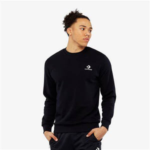 Converse Mens Star Chevron Crew Sweatshirt - Black