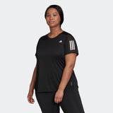 Adidas Womens  Own The Run (Plus Size) Tee - Black