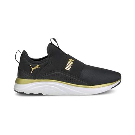 Puma Womens Softride Slip On Shoes - Black/Gold