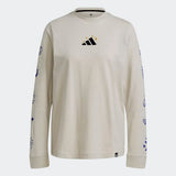 Adidas Womens Palm Reader L/Sleeve Graphic Tee - Aluminium