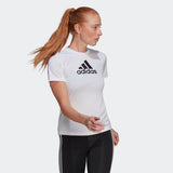 Adidas Womens Big Logo Sport Tee - White/Black
