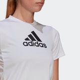 Adidas Womens Big Logo Sport Tee - White/Black