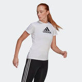 Adidas Womens Big Logo Sport Tee - White/Black
