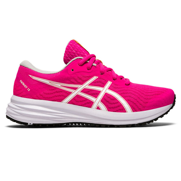 Asics Big Kids (GS) Patriot 12  Running Shoe  - Pink Glo/White