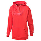 Puma Womens Ess Elongated Logo Hoodie  - Poppy Red