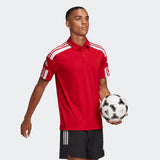 Adidas Mens Squadra 21  Polo Shirt- Team Power Red/White