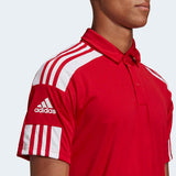Adidas Mens Squadra 21  Polo Shirt- Team Power Red/White