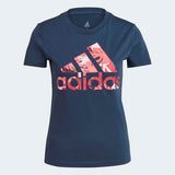 Adidas Womens Tropical Graphic  Tee - Crew Navy