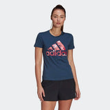 Adidas Womens Tropical Graphic  Tee - Crew Navy