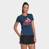 Adidas Womens Tropical Graphic  Tee - Crew Navy