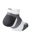 2Xu Vectr Cushion No Show Compression Sock - White/Grey