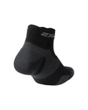2Xu Vectr Cushion Ankle 1/4 Crew Compression Sock - Black/Titanium