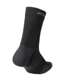 2Xu Vectr Cushion  Crew Compression Sock - Black/Titanium