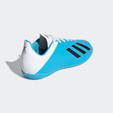 Adidas Juniors  X 19.4 Indoor Football Boots - Bright Cyan / Core Black / Shock Pink
