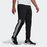 Adidas Mens 3 Stripes Tricot Snap Pants  - Black/White