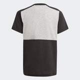 Adidas Boys Colorblock T-Shirt - Grey/Black/White